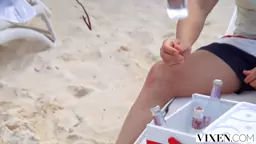 Vixen Lifeguard Allie Hooks Up With Guest On Private Beach