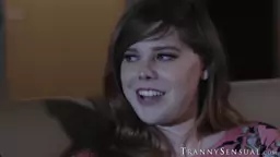 Sensual teen TS Chelsea Poe cum sprayed over juicy tits