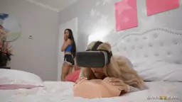 BRAZZERS Giselle Amores VR Goggles Converts A Wild Lesbian Sex With Kayla Kayden