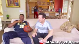 Big titted COUGAR smashed by ebony basketball players