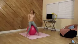 Nubiles Yoga Ball Dildo Anastasia Knight