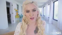 Breathtaking blonde teen Kiara Cole spreads legs masturbates