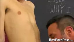 Brock gets a taste of his students big dick before bending him over